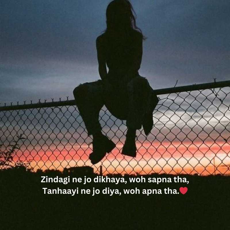 Painful zindagi alone shayari in hindi english11