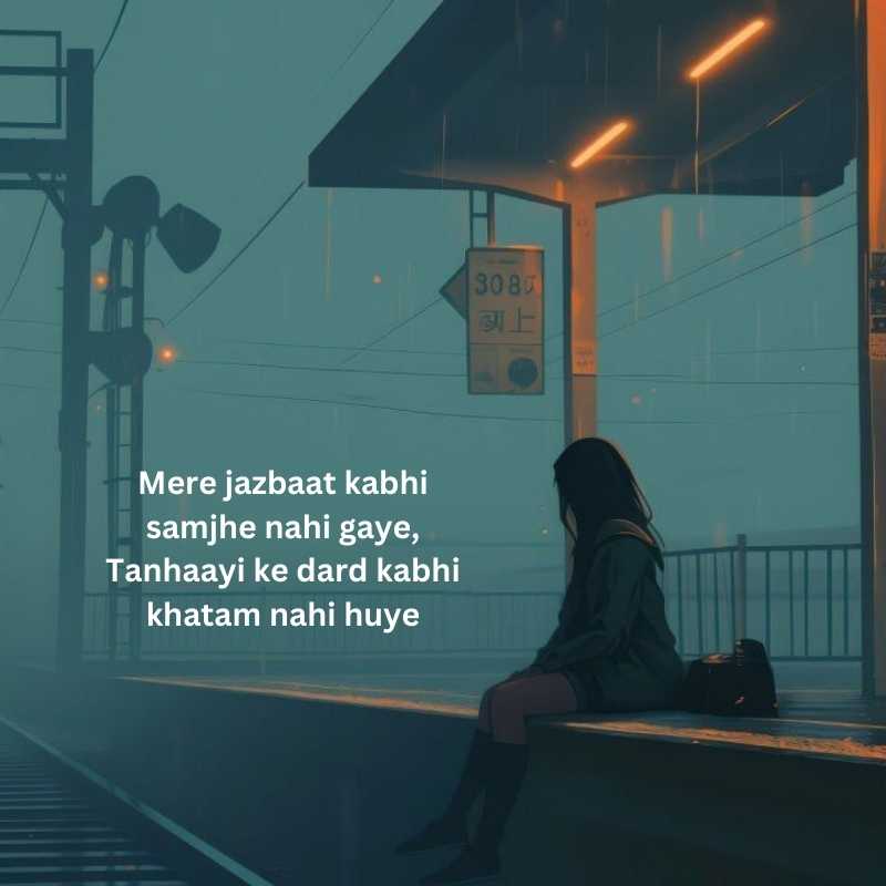 Painful zindagi alone shayari in hindi english12