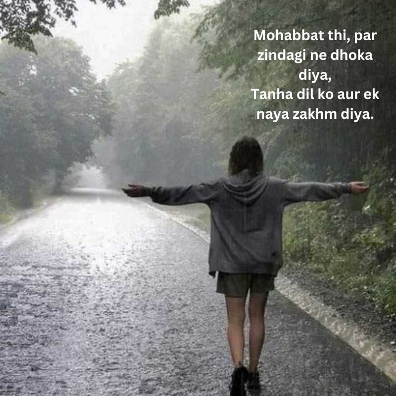 Painful zindagi alone shayari in hindi english9