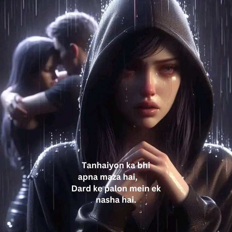 sad Alone Shayari in English Hindi 2 Line grls boy13