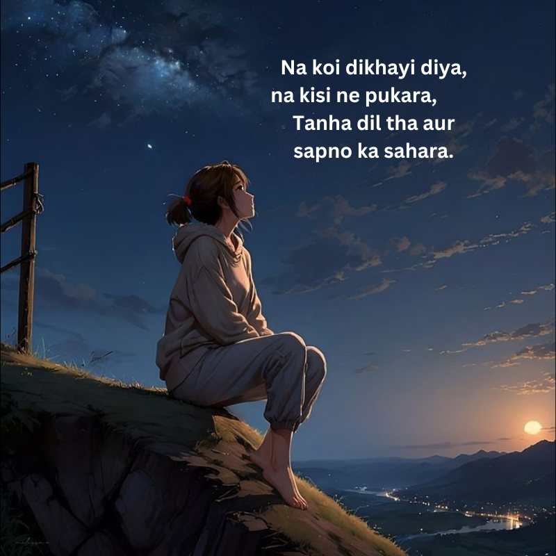 sad Alone Shayari in English Hindi 2 Line grls boy14