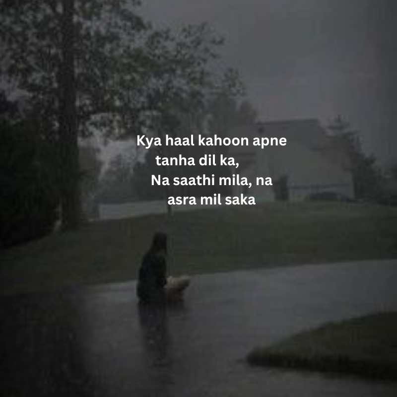 sad Alone Shayari in English Hindi 2 Line grls boy15