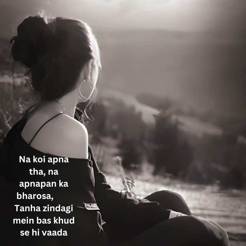 sad Alone Shayari in English Hindi 2 Line grls boy5