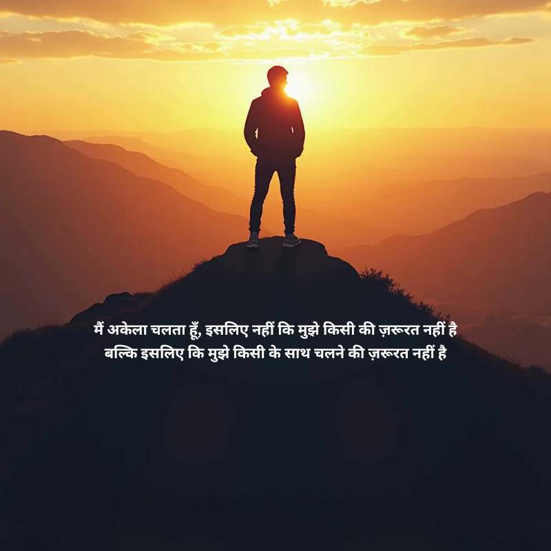 Attitude alone shayari in hindi for girl boy1