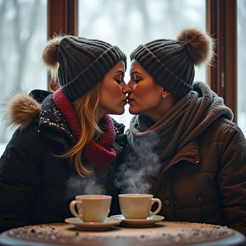 हमारे चुम्बनों की खामोशी में, मैं हमारी आत्माओं की फुसफुसाहट सुनती हूँ।