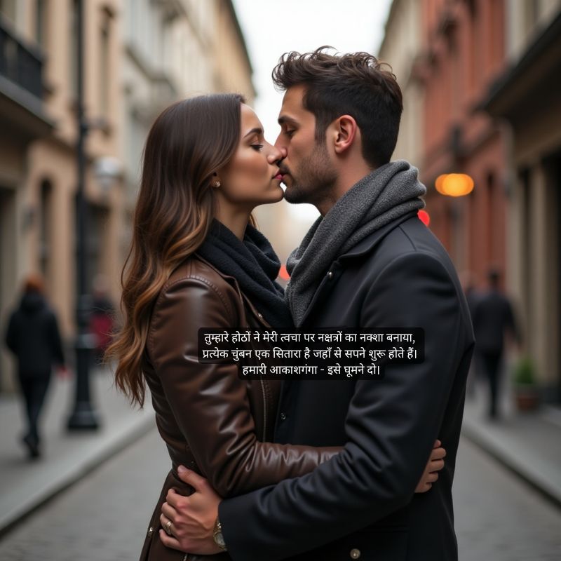 romantic kiss shayari in hindi