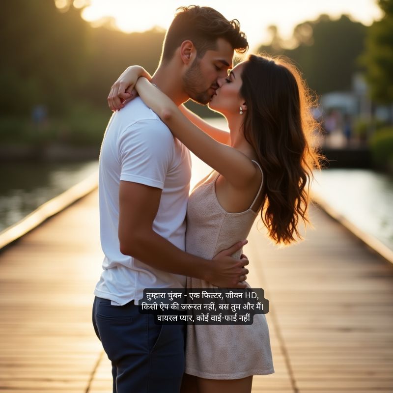 romantic kiss shayari in hindi