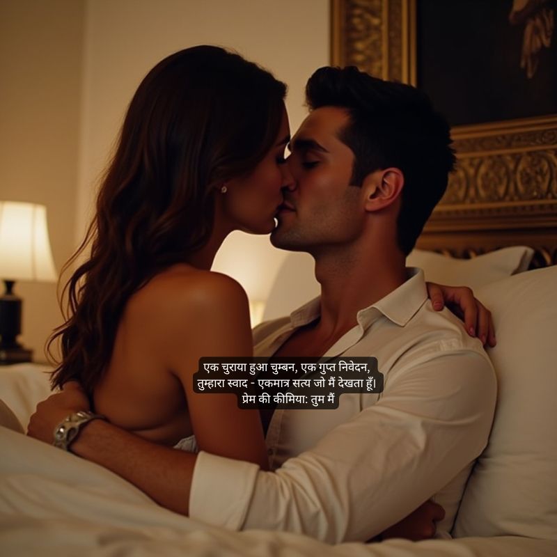 romantic kiss shayari in hindi