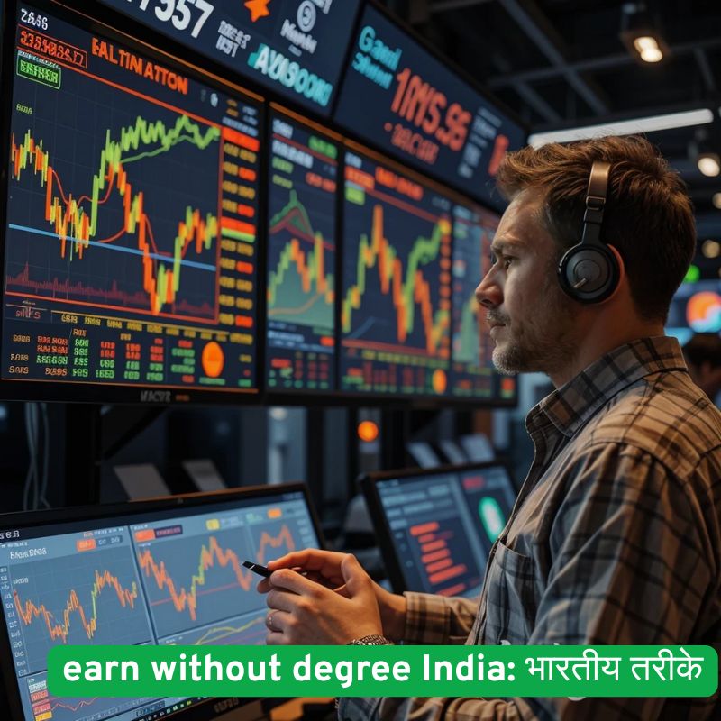 earn without degree Indiaबिना डिग्री के 1 लाखमहीना कमाने के भारतीय तरीके6