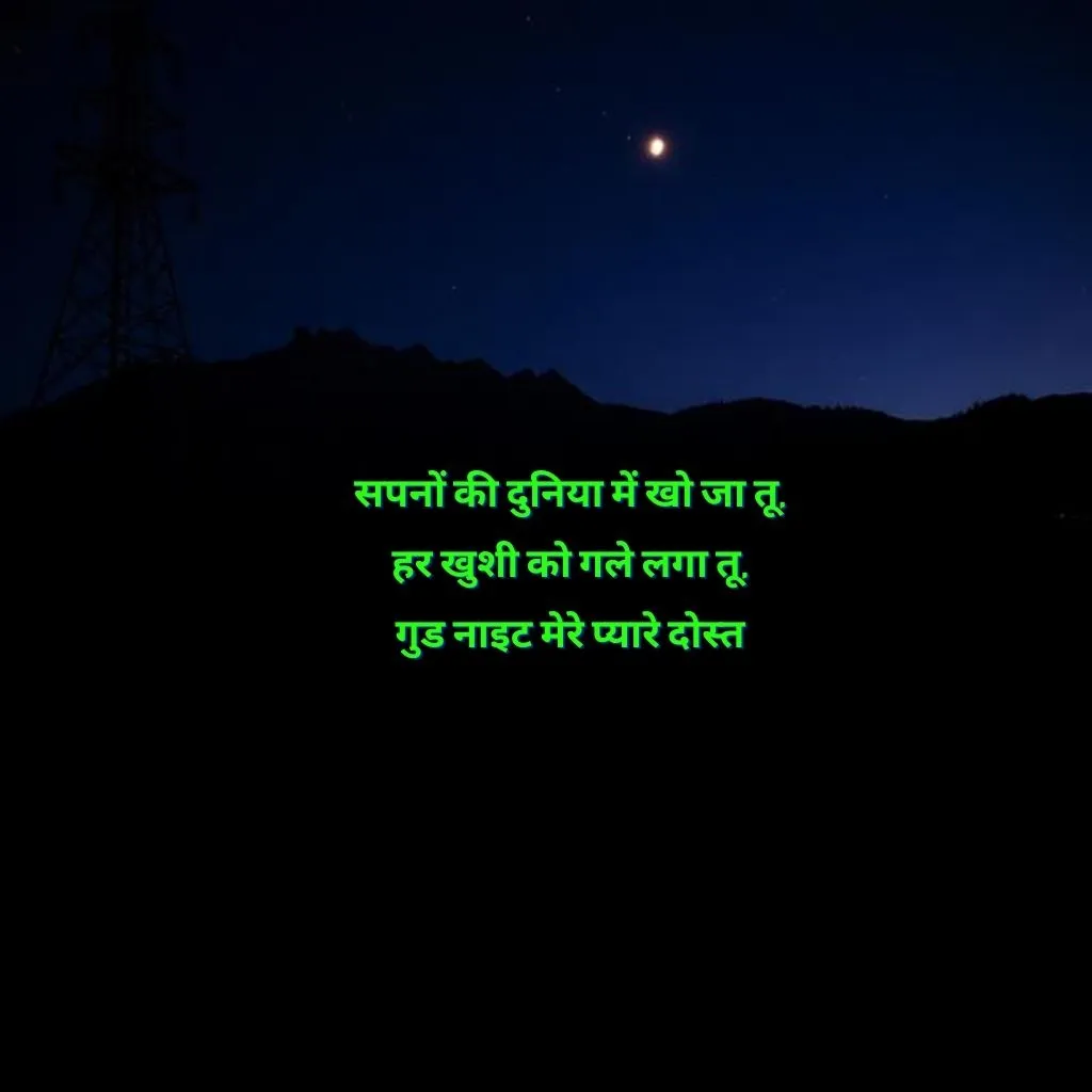 dosti good night shayari दोस्त गुड नाईट शायरी हैं